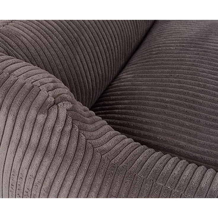 Knuffelwuff Hundebett aus Cord mit Handwebcharakter Olivia XXL 120 x 85cm Braungrau - Abnehmbarer Bezug - waschbar - für große, mittelgroße und kleine Hunde – Bild 3