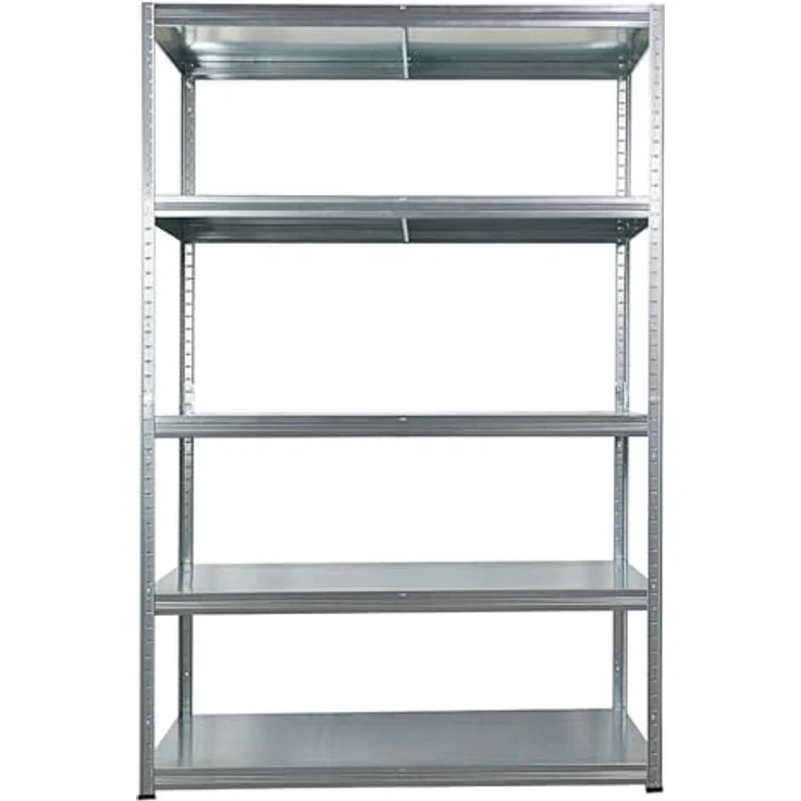 Proregal Metallregal Mega Deal Steel Eagle, Schwerlastregal mit 5 Fachböden, Traglast 130 kg, verzinkt, 180 x 120 x 60 cm – Bild 8