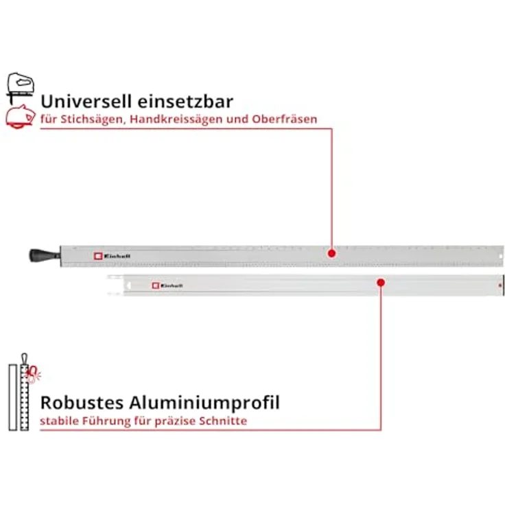 Einhell 2-tlg. Universal-Sägeschiene, Aluminium mit 250 cm Spannweite und Schnellspannmechanismus – Bild 3