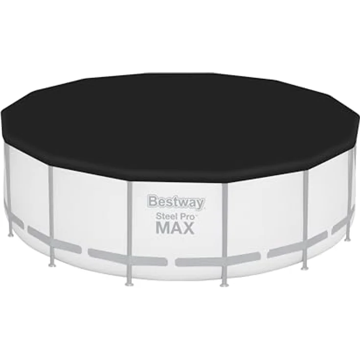 Bestway PVC-Abdeckplane Ø 427 cm, schwarz, rund – Bild 1