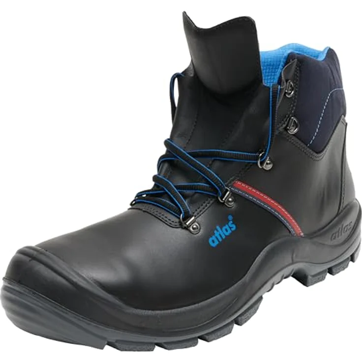 Atlas Anatomic Bau 500, Knöchelhoher Sicherheitsschuh S3, Waterproof-Glattleder, Gr. 44, mit Stahlkappe und SRC-Zertifizierung – Bild 1