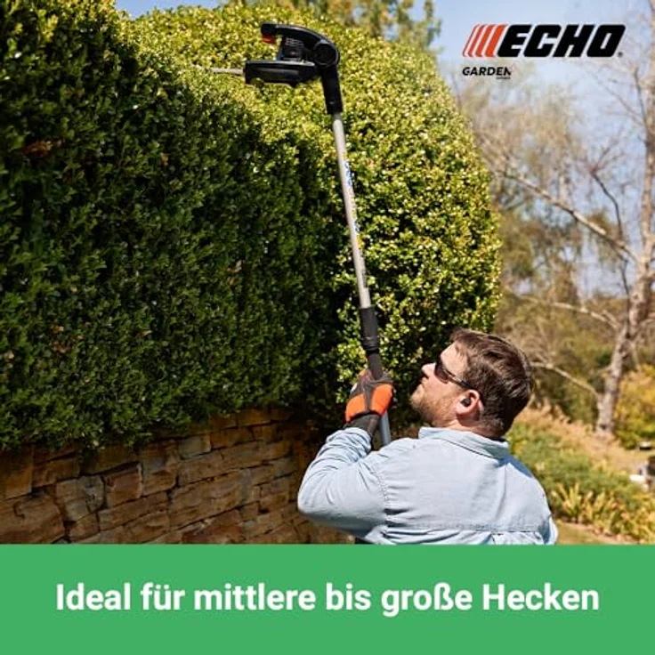 Echo DHCA-310 Akku Heckenschneider 48 cm, batteriebetrieben mit verstellbarem Kopfstück und gegenläufigem Doppelblatt, ohne Akku – Bild 5