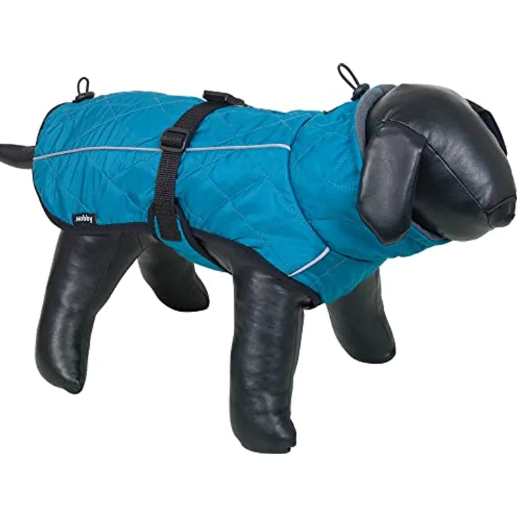 Nobby Hundemantel YAKA, petrol, 26 cm, wasser- und windabweisend, mit Reflektorstreifen