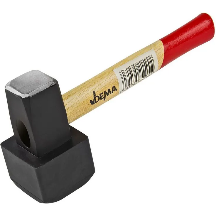 DEMA Hammer Pflasterhammer PH 1500, 2in1 Werkzeug mit Holzstiel, blau