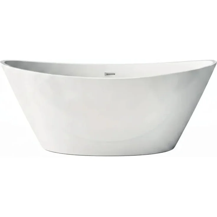 Stano Freistehende Badewanne Brighton, 170cm x 79cm, Weiß, antibakterielle Oberfläche, aus Resicryl gefertigt, doppelter Rückenlehne
