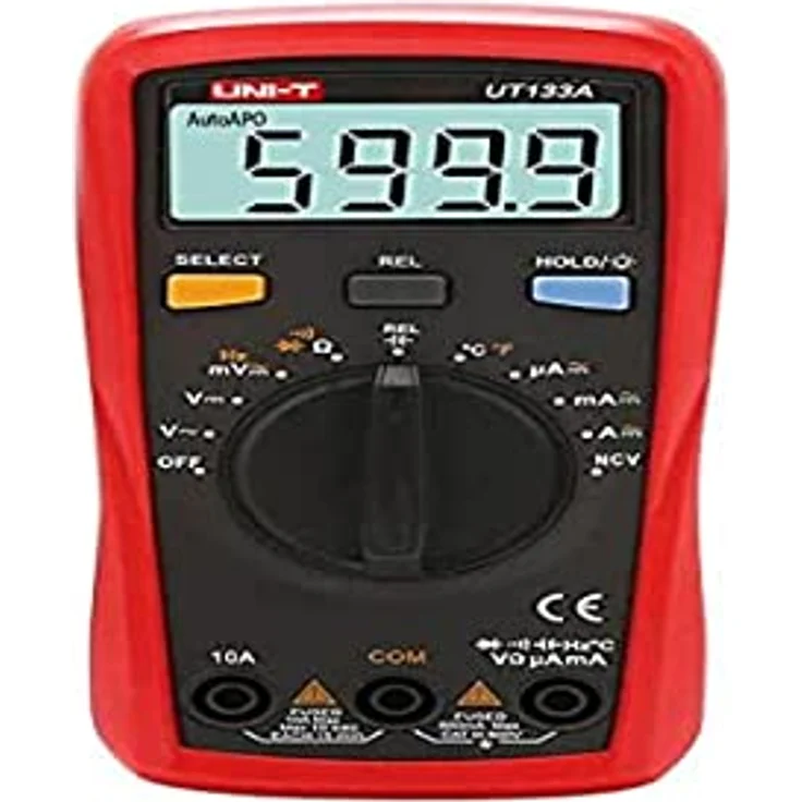UNI-T UT133A Digitales Hand-Multimeter, 600 V AC/DC, 10 A, Temperaturbereich -40 °C - 1000 °C, akustischer Alarm, automatische Abschaltung – Bild 1
