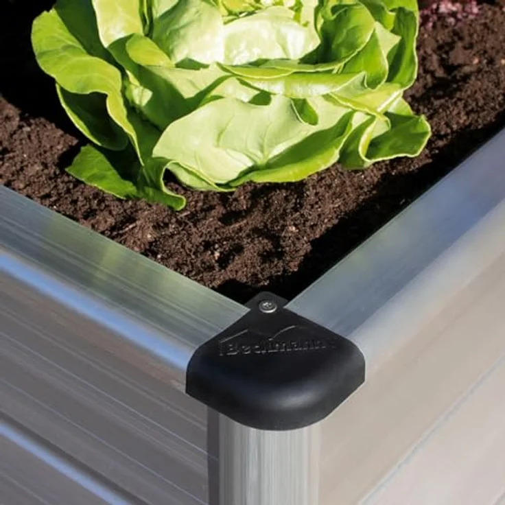 Beckmann Aluminium-Hochbeet Erntewunder, 201x91x75,5 cm, rostfrei und witterungsbeständig, mit integrierter Schneckensperre, ergonomische Arbeitshöhe, Made in Germany – Bild 3