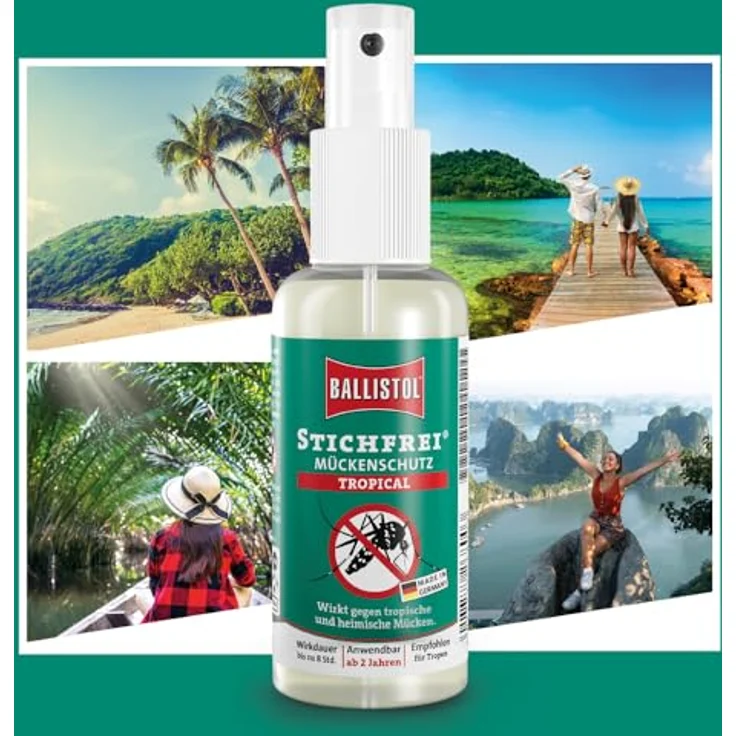 Ballistol Stichfrei Tropical, Insektenschutz-Spray mit 20% Icaridin und 5% Citrepel, 8 Stunden Schutz gegen Mücken und Zecken – Bild 6