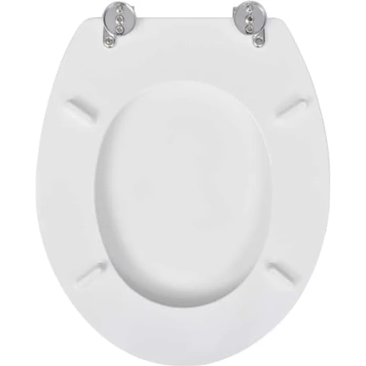 vidaXL Toilettensitz MDF Deckel, Universell einstellbar 12-20 cm, Schlichtes Design, Weiß – Bild 7