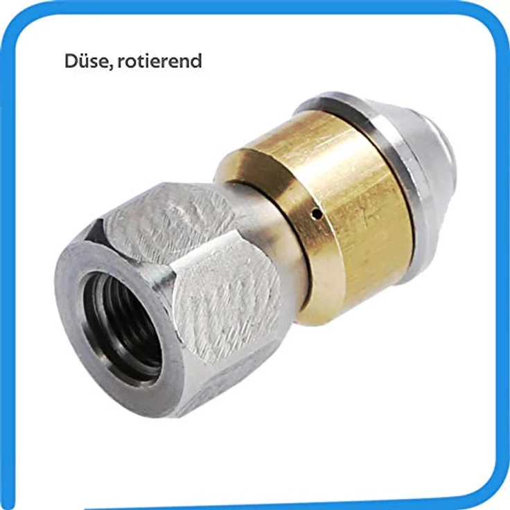 McFilter | Rohrreinigungsdüse für Hochdruckreiniger, starr (3+1 x 0,8 mm - 050) + rotierend (3 x 0,8 mm - 050), Einlass 1/8" IG – Bild 2