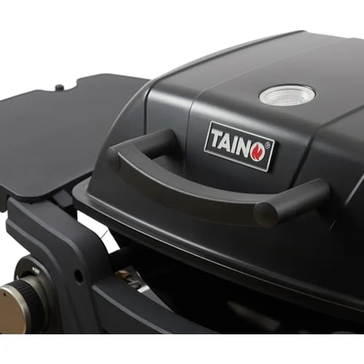 TAINO MAHTO Gasgrill klein Tischgrill Balkongrill Gas 2 Brenner Schwarz – Bild 9