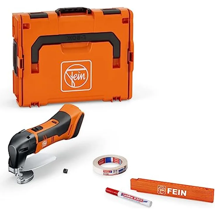 Fein Akku-Blechschere ABLS 18 1.6 E AS, Elektro-Blechschere für Bleche bis 1,6 mm, handlich und kurvengängig, inkl. Zubehör
