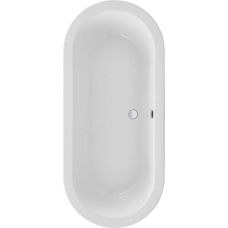 OTTOFOND Badewanne Flora, freistehend aus doppelwandigem Sanitäracryl, 179,5x80 cm, weiß, mit verchromter Ablaufgarnitur "Klick-Klack"