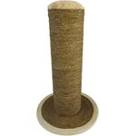 Dehner Kratzbaum Kratzstamm Rumba, 64 x 40 x 40 cm, Seegras, Stabiler Stamm, Gemütliches Kissen, Langlebig