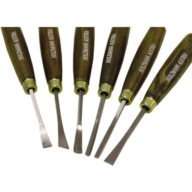 Holzmann SCH6TLG Schnitzwerkzeug Set, 6tlg. Drechselmeißel in eleganter Holzbox, Made in Austria – Bild 2
