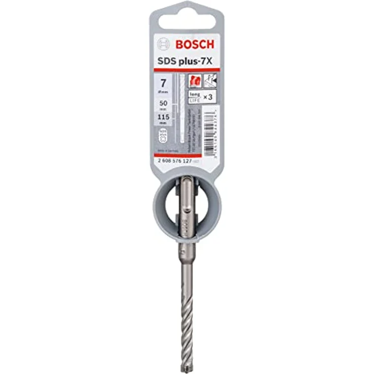 Bosch Professional Hammerbohrer SDS Plus-7X (für Beton und Mauerwerk, 7 x 50 x 115 mm, Zubehör Bohrhammer) – Bild 2