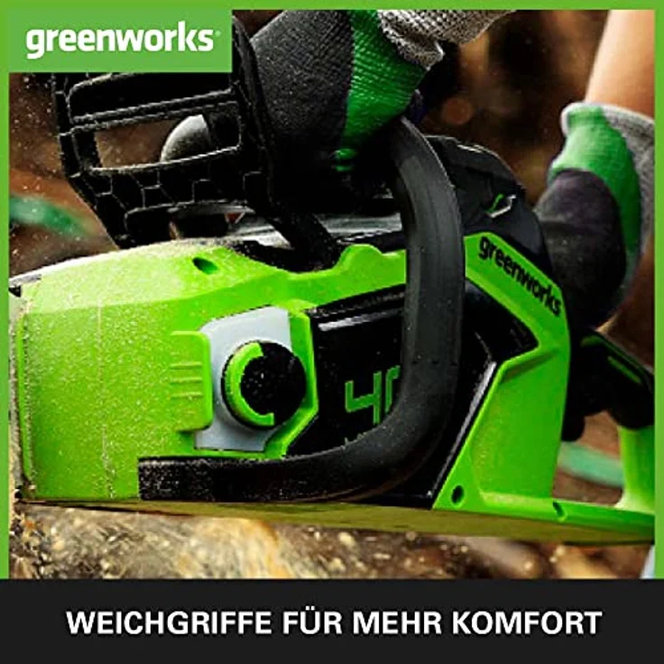 Greenworks Kettensäge GD40CS18 Li-Ion 40V 20 m s Kettengeschwindigkeit 1,8 kW Leistung – Bild 5