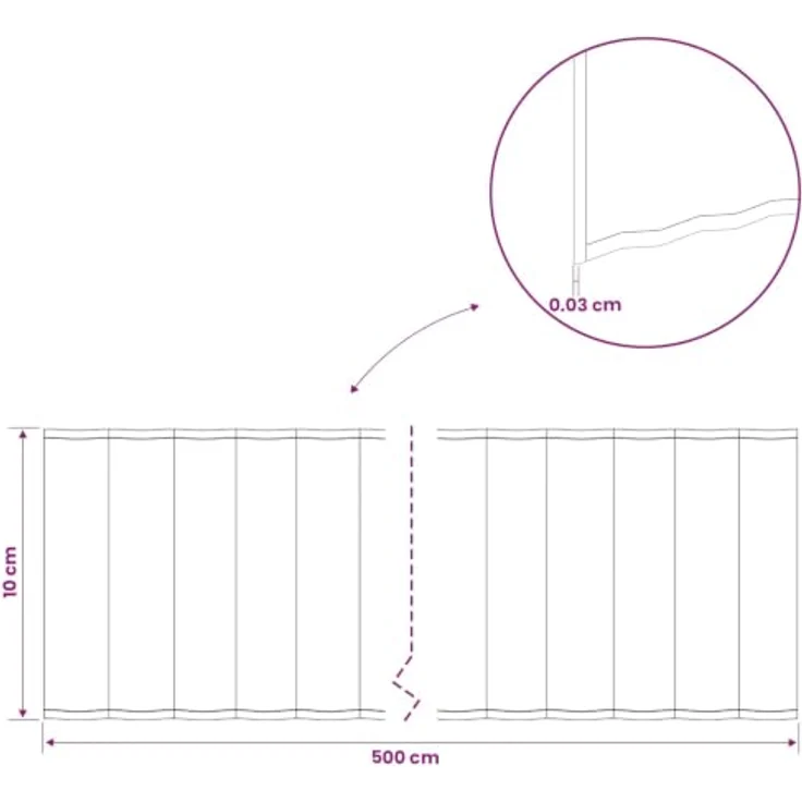 vidaXL Beetumrandung Rasenkante, 5 m x 10 cm, verzinkter Stahl, wetterfest und flexibles Rollendesign, Silber – Bild 3