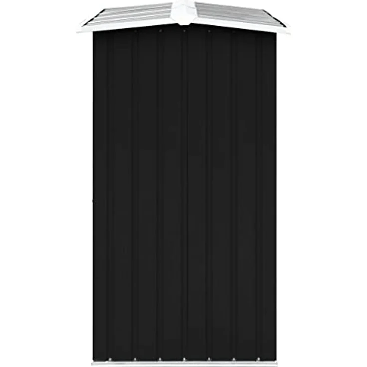 vidaXL Brennholzlager Kaminholzunterstand Brennholzregal Brennholzunterstand Kaminholzständer Holzlager Verzinkter Stahl 172x91x154cm Anthrazit – Bild 5