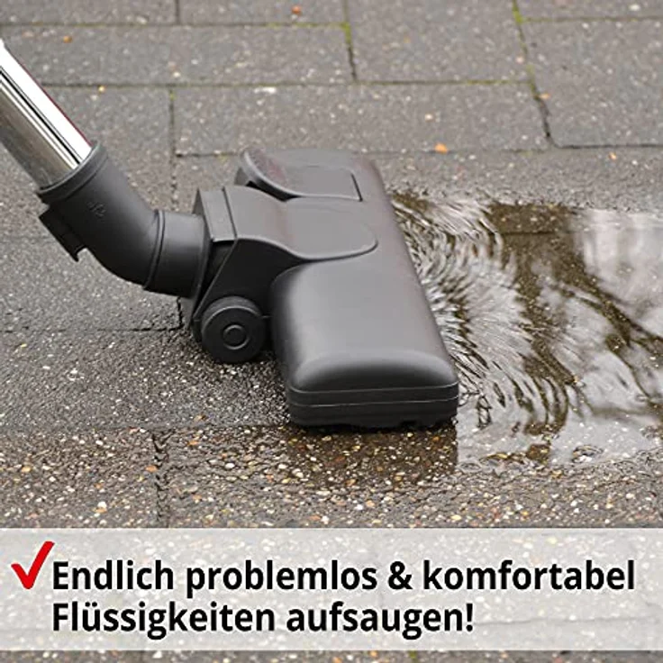 Hecht Nass- und Trockensauger, Industriestaubsauger mit 18 kPa Saugkraft, 1400W, 35L Edelstahlbehälter, Einschaltautomatik, Blasfunktion, umfangreiches Zubehör, mit & ohne Beutel – Bild 4