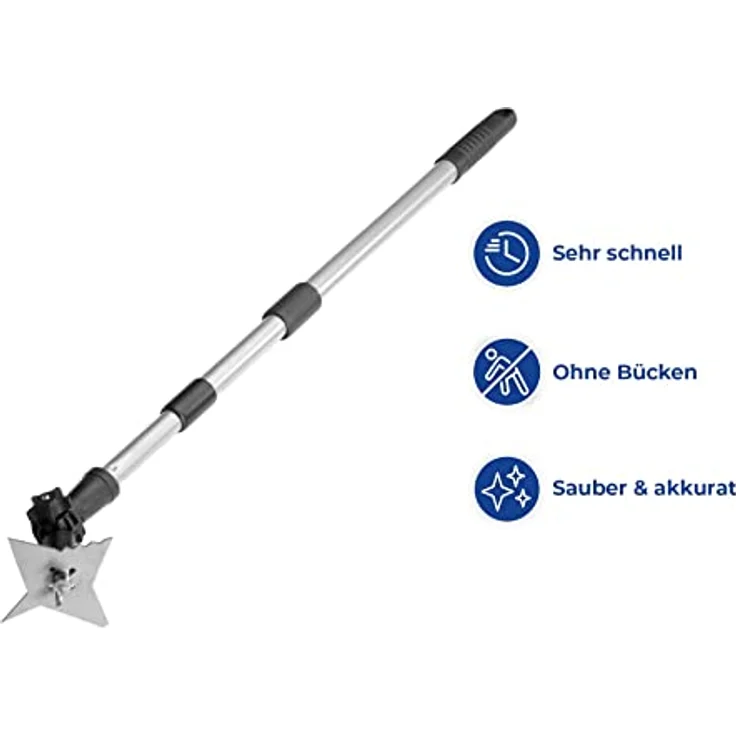 Maximex 4-Zack-Fugenkratzer - Fugenreiniger, Edelstahl rostfrei, 10 x 63 x 10 cm, Silber – Bild 3