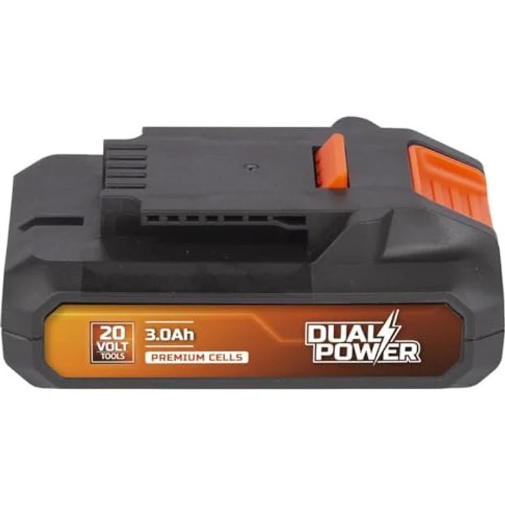 Powerplus 20V 3.0Ah Akku, geeignet für DUAL-POWER-Geräte, mit Batteriestandsanzeige, orange – Bild 5