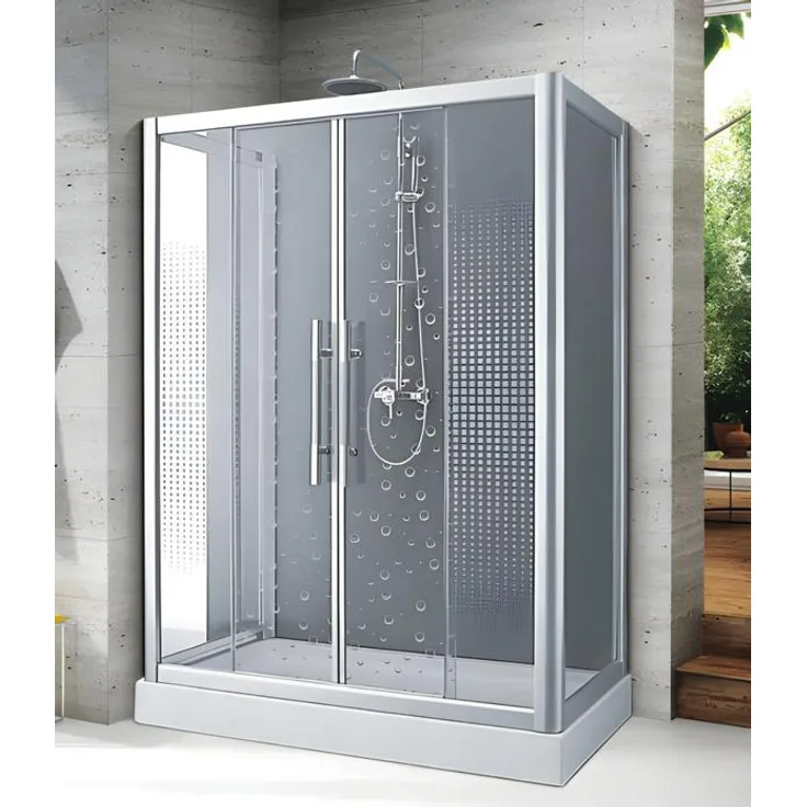 Xl Moebel Gmbh Duschkabine Duschbox Glasdusche Komfortdusche, Viertelkreis 130x100 cm, Glas klar, Höhe 195 cm