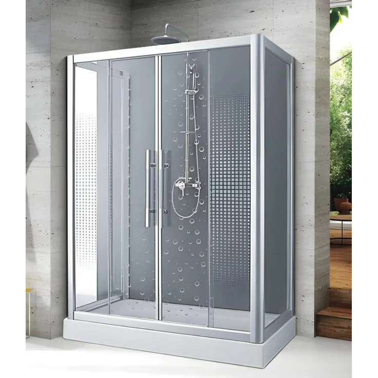 Xl Moebel Gmbh Duschkabine Duschbox Glasdusche Komfortdusche, Viertelkreis 130x100 cm, Glas klar, Höhe 195 cm