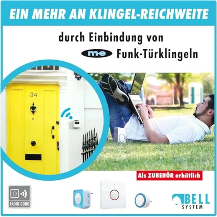 m-e modern-electronics VDV 20116A Video-Türsprechanlage, Farbe Weiß und Schwarz, mit integriertem Bildschirm und Audiofunktion – Bild 7