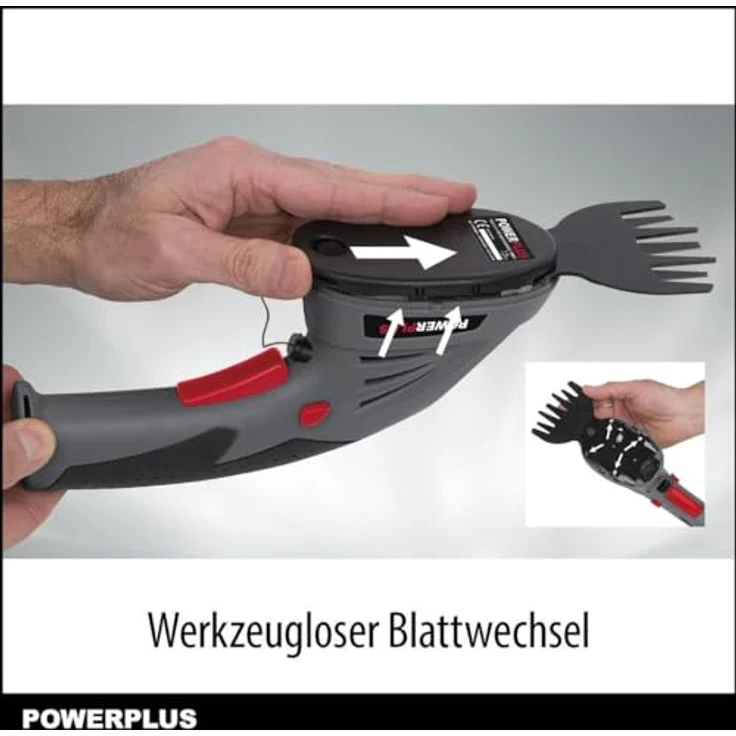 Powerplus POWEG4500 Heckenschere mit Li-Ionen Akku 7,2 Volt 1500mAh - Rasenschere Strauchschere – Bild 3