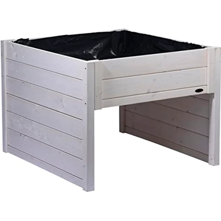 dobar Mähroboter-Garage, BxTxH: 79x73x56 cm, mit integriertem Pflanzkasten, weiß – Bild 2