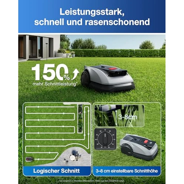 ECOVACS Mähroboter Goat O600 RTK, LiDAR-gestützte RTK+Vision Navigation, 600 m², IPX6 wasserdicht, verfolgt 0,7 m Engstellen – Bild 8