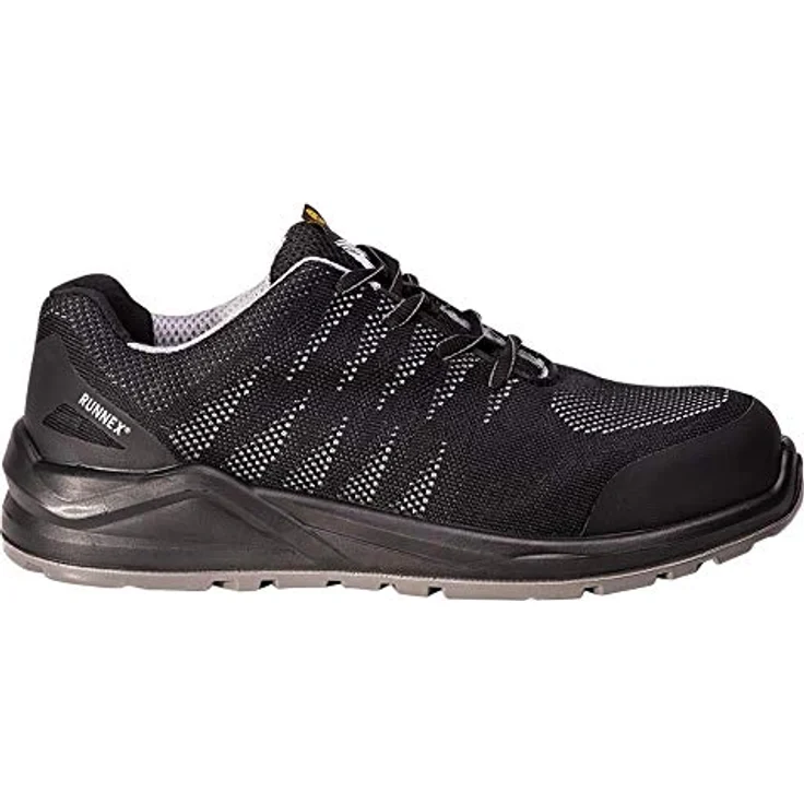 BIG SportStar 5108, Sicherheitshalbschuh S1P SRC ESD, schwarz/grau, Größe 40, atmungsaktives RUNNEX® Material, durchtrittsicher, metallfrei – Bild 6