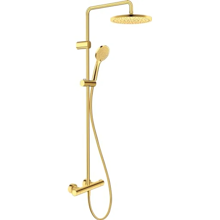 Duravit Duschsystem, Duschinstallation mit Thermostatkartusche, Aufputz-Wandmontage, HeatLock-Funktion und drei Strahlarten – Bild 1