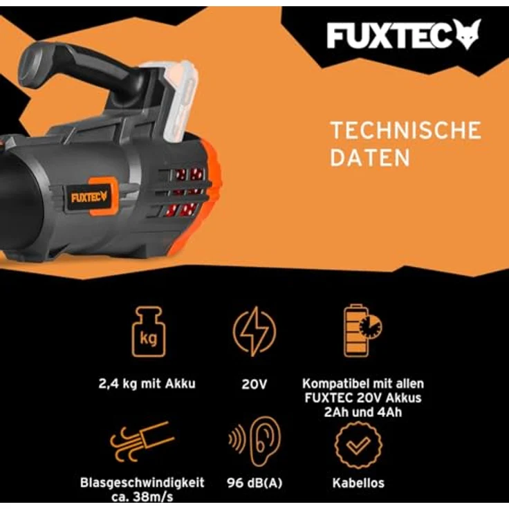 20V Akku Laubbläser FX-E1LB20 FUXTEC - ohne Akku-Ladegerät – Bild 4