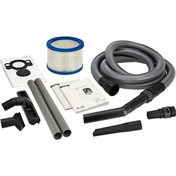MIRKA 1025 L P&C Industriestaubsauger, Nass- und Trockensauger mit 1000 W, 25 Liter, Adapter für Schleifmaschinen, Schwarz, Gelb – Bild 2