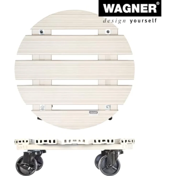 Wagner Multi Roller WPC GH0557, Pflanzenroller Ø 385 mm, Tragkraft 150 kg, lichtgrau – Bild 5