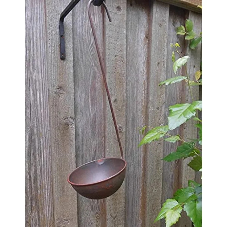 Deko-Impression Vogeltränke Vogelbad Schale z. Hängen Eisen massiv D 14 cm