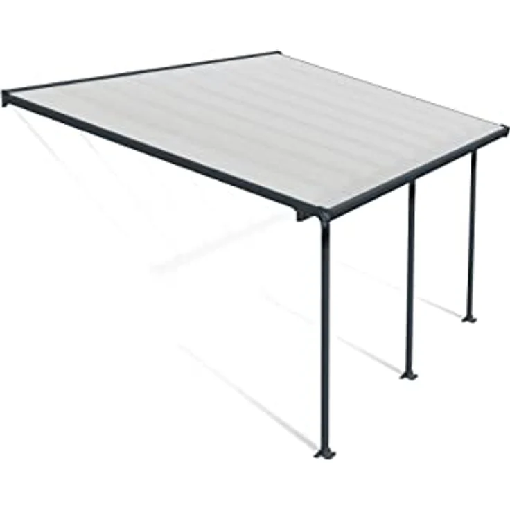 Palram Canopia Feria Terrassenüberdachung, Grau, 546 x 295 x 305 cm – Bild 1