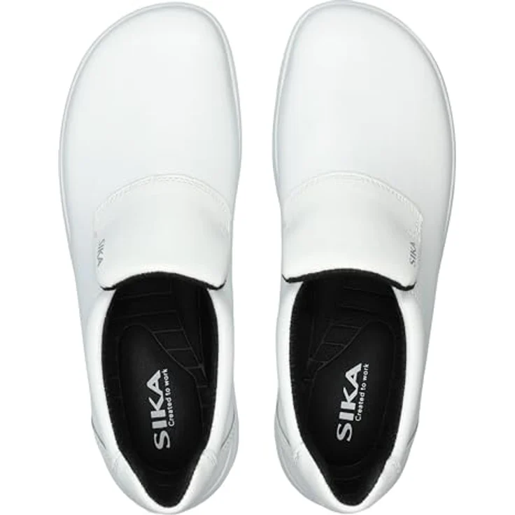 Sika Optimax Slipper, atmungsaktiver Arbeitsschuh aus Permair® Leder, wasserabweisend, rutschhemmend, weiß, Größe 38 – Bild 5