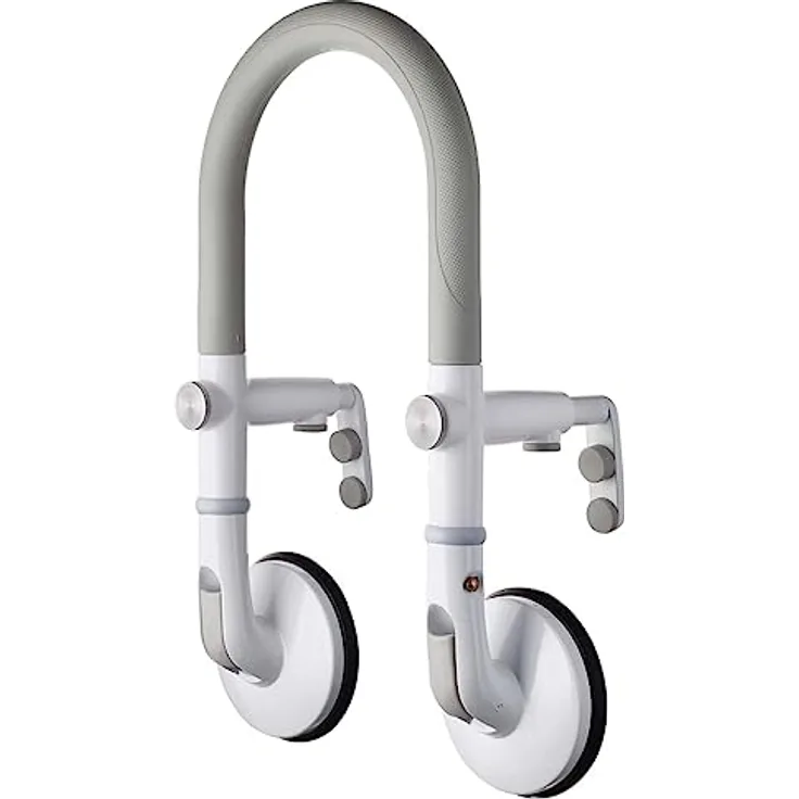 Ridder Badewannen-Einstiegshilfe 'Premium' mit Saugern bis 120 kg weiß/grau, praktische Saug-Einstiegshilfe mit 45 cm Höhe und 23 cm breiter Stufe