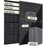 VALE Balkonkraftwerk Bifazial mit Marstek Speicher & Wechselrichter, 880-920 Wp, Full Black, Plug&Play, Wifi, App-Steuerung