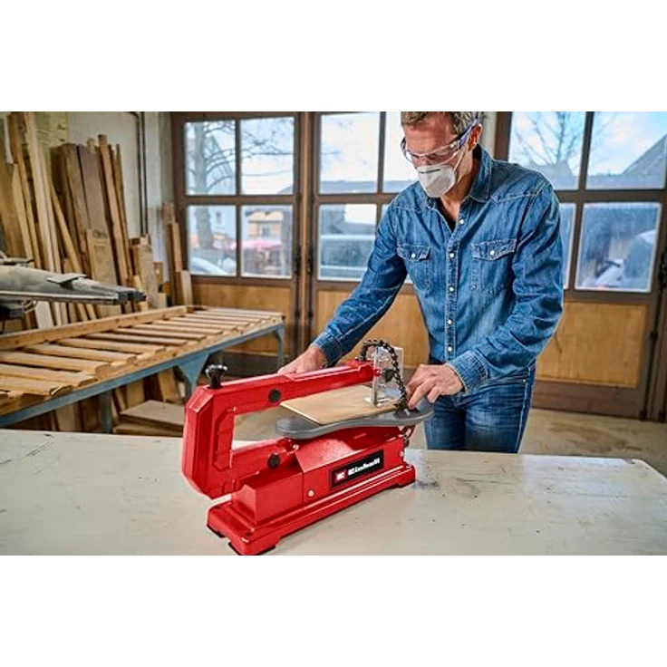 Einhell Dekupiersäge TC-SS 406 E, Set, 4-St., Bandsäge mit 120 Watt Leistung und neigbarem Arbeitstisch – Bild 2