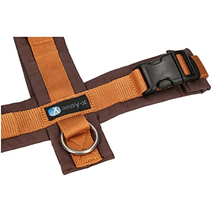 anny-x Brustgeschirr Fun, braun Bernstein, Gr. XS, individuell einstellbar mit vollunterlegter Polsterung für optimale Zugverteilung und ergonomischen Aufbau – Bild 2