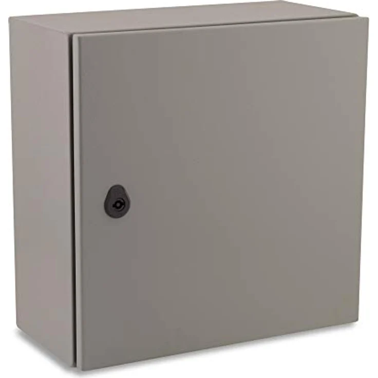 BOXEXPERT® Verteilerkasten Außen Wasserdicht IP66, Stahlblech 400x400x200mm - Serie Treva | Robuster Schaltschrank für Industrie und Werkstatt, temperaturbeständig -25°C bis +40°C, mit Sicherheitstür und Schlüssel – Bild 2