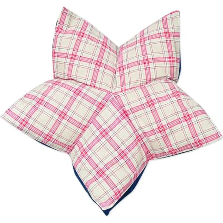 Aumüller Sternenkissen Karo, Beige/Blau - 85 cm - Liegekissen für Hunde und Katzen – Bild 2