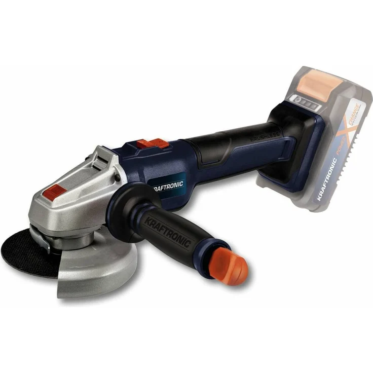 KRAFTRONIC Akku-Winkelschleifer KT-WS 18 Li BL Solo, max. 8500 U/min, bürstenlos, Werkzeuglos, Wiederanlaufschutz, PXC