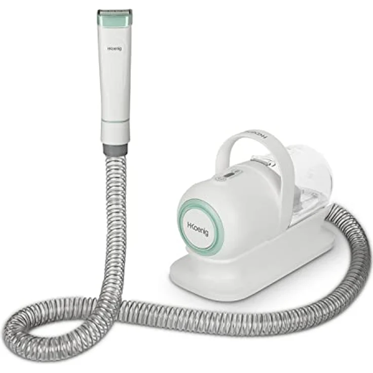 H.Koenig PAW400 Staubsauger, Haarschneidemaschine für Haustiere, für Hunde und Katzen, Staubsauger, Mähen und Bürste, 9 Zubehörteile, Abnehmbarer Behälter, 1 l, 3 Sauggeschwindigkeiten – Bild 2