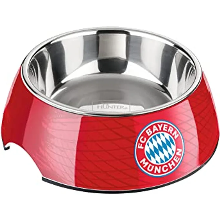 HUNTER FC Bayern München Melamin-Napf, Futternapf, Trinknapf, 160 ml, rot