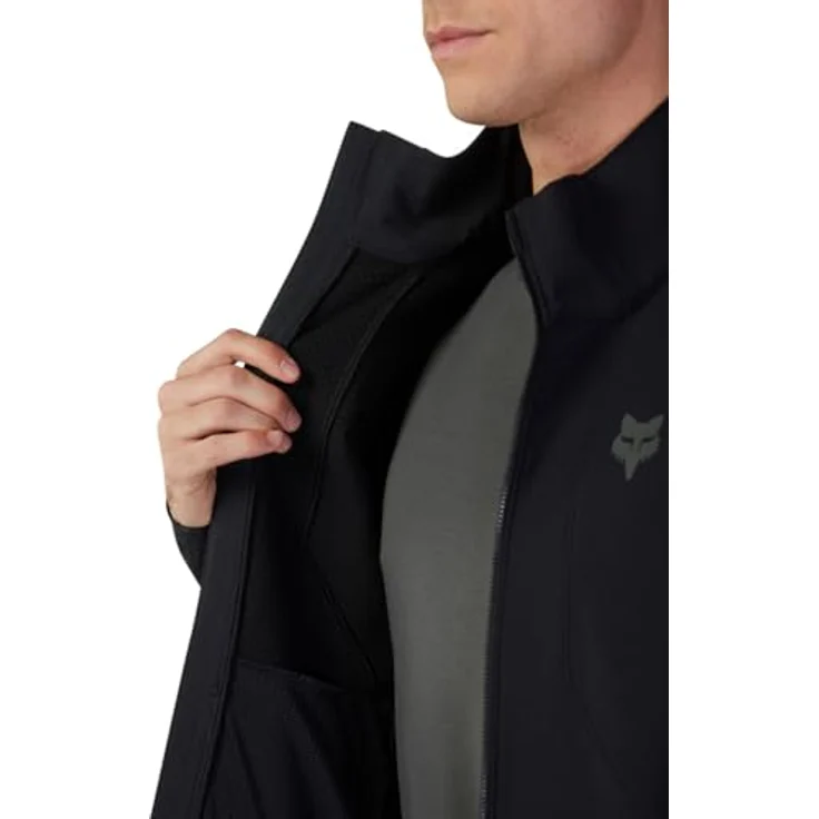 Fox Ranger Fire Blk, Herren Velojacke, dreilagiges Polyester, warmes Fleece-Innenfutter, Schwarz, Größe S – Bild 4